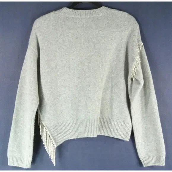 NEW,Cinq A Sept LILLIANA SWEATER in Gray sizeS#S7867